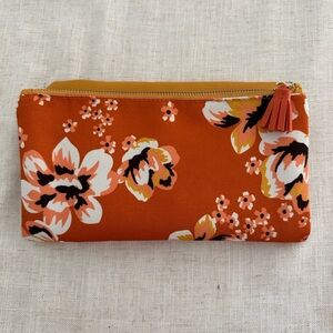 Rachel Pally Reversible Fold Over Clutch Purse Zahara Orange Vegan Leather